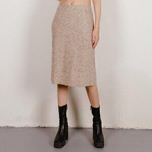Vintage St. John Collection Popcorn Tweed Knit A-line Skirt